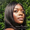 Glueless Straight Blunt Cut Natural Black Bob Beginner friendly Wig