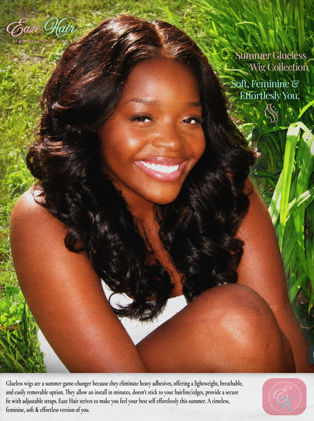Glueless Natural Black Body Wave Loose Curly Beginner friendly Wig