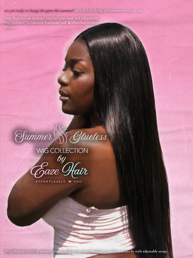Glueless Natural Black Straight Middle Part Beginner friendly Wig